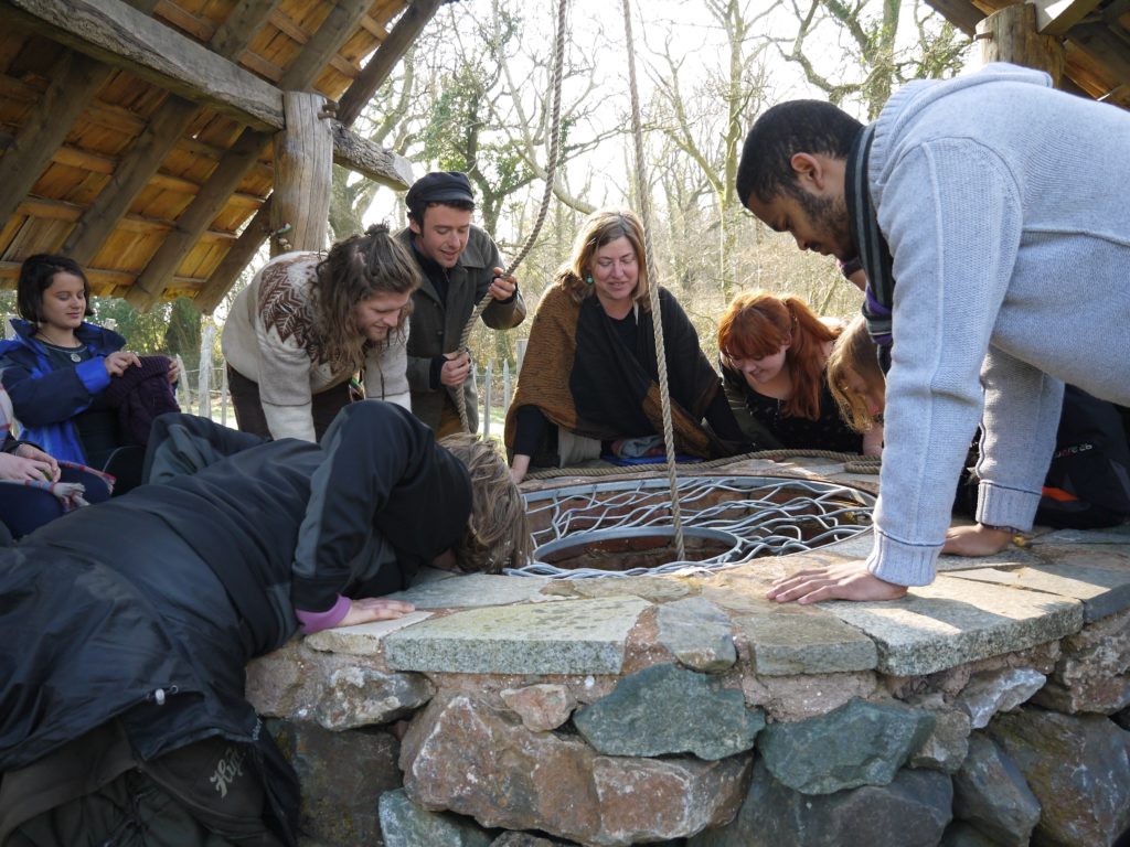 at the well